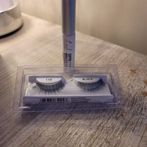 Brand New Black False Eyelashes with Adhesive